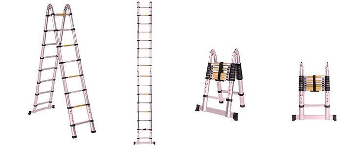 Escalera tipo tijera doble telescópica
